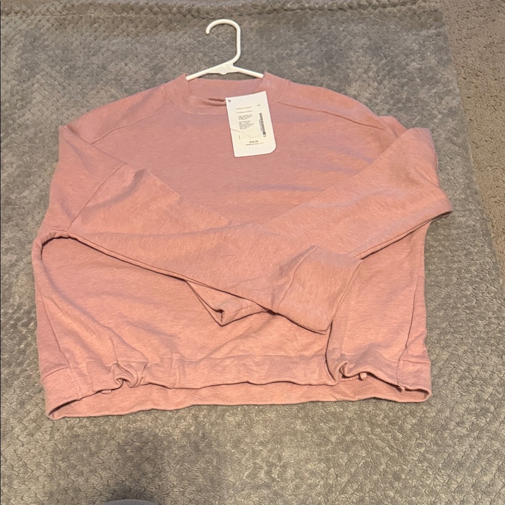 🌸 **Fabletics Selena Semi-Cropped Pullover – Rosebloom Heather (XXS)** 🌸 - Picture 8 of 10